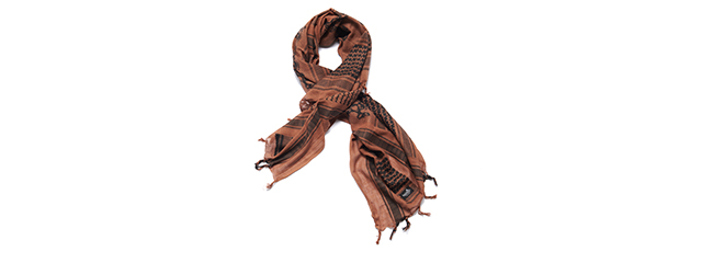 AC-3079 Shemagh, Tactical Skull Pattern in Tan/Black