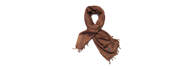 Lancer Tactical Multi-Purpose Shemagh Face Head Wrap (LIGHT BROWN / DARK BROWN)