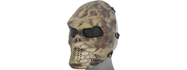 AC-319M VILLAIN SKULL MESH FACE MASK (MANDRAKE)