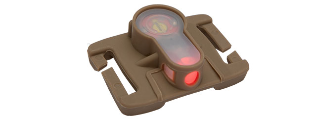 MOLLE SYSTEM (RED L.E.D.) STROBE LIGHT (DARK EARTH) - Click Image to Close