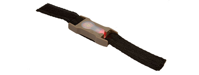 1" WEBBING SPLIT BAR (RED L.E.D.) STROBE LIGHT (DARK EARTH)