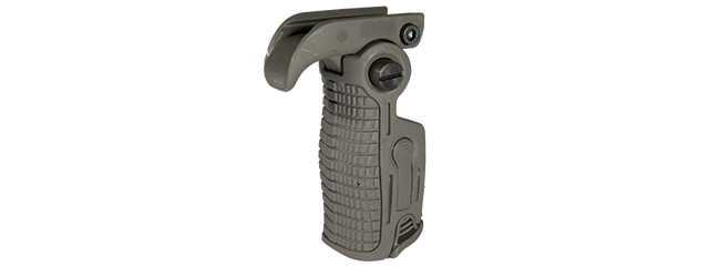 UK ARMS AIRSOFT ERGONOMIC 90 DEGREE FOLDABLE RIS FOREGRIP - FOLIAGE