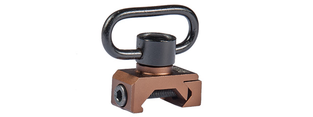 AC-367T DD SLING SWIVEL FOR RAIL (COLOR: DARK EARTH) - Click Image to Close
