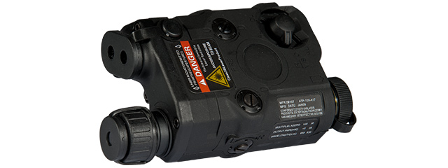 AN/PEQ-15 L.E.D. WHITE LIGHT + RED LASER w/IR LENS (BODY COLOR: BLACK) - Click Image to Close