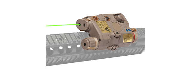 AC-378TGL AN/PEQ-15 LA5 L.E.D. WHITE LIGHT + GREEN LASER w/IR LENS (BODY COLOR: DARK EARTH)