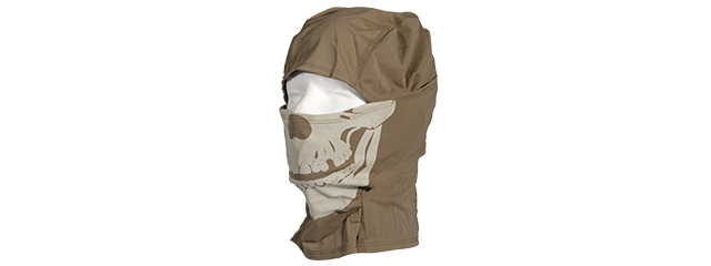 AC-383G GLOW-IN-DARK SKULL BALACLAVA SHORT VERSION (COLOR: OD GREEN)