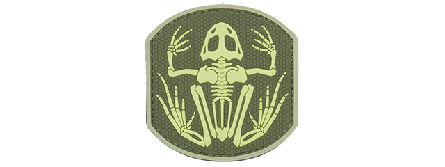 AC-390C FROG SKELETON PVC PATCH (COLOR: OD GREEN & NEON)