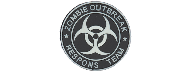 AC-391B ZOMBIE OUTBREAK PVC PATCH (COLOR: WHITE & BLACK)