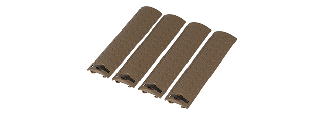 AC-428T DIAMOND PLATE RAIL COVER 4PC SET (COLOR: DARK EARTH) - Click Image to Close