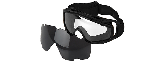 AC-444BF SI BALLISTIC GOGGLE FAN VERSION w/2 LENS (FRAME COLOR: BLACK)