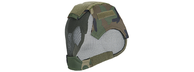 AC-472W V6 STRIKE MESH MASK HELMET (WOODLAND CAMO)