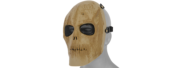 AC-475D2 MESH SCARRED SKULL MASK (DRIED BONE) VER. 2