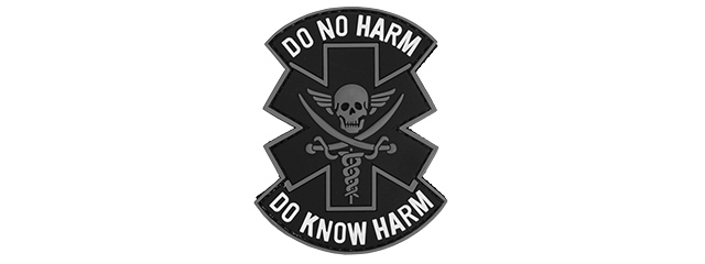 AC-481C "DO NOT HARM" PVC PATCH" (BLACK GRAY WHITE)