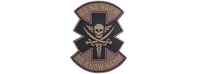 AC-481D "DO NOT HARM" PVC PATCH (TAN BLACK)