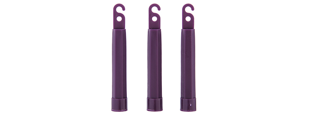 UK ARMS AIRSOFT TACTICAL DUMMY INFRARED GLOWSTICKS SET OF 3 - PURPLE