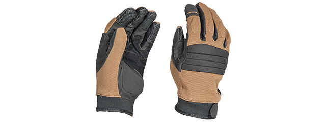 AC-812L OPS TACTICAL GLOVES (COLOR: TAN) SIZE: LARGE - Click Image to Close