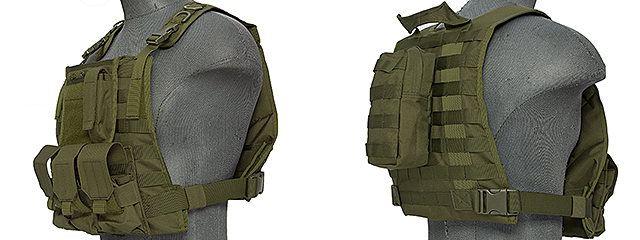 Lancer Tactical CA-301G Molle Tactical Vest in OD