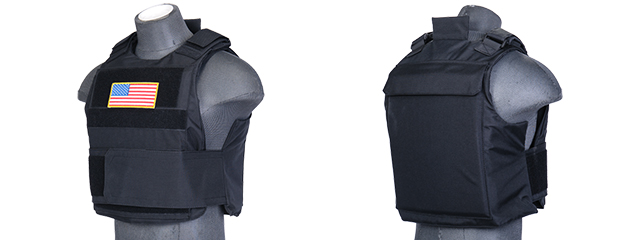 CA-302BN Nylon Body Armor Tactical Vest (Black)