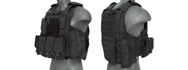 Lancer Tactical CA-303B Tactical Strike Tactical Vest in Black