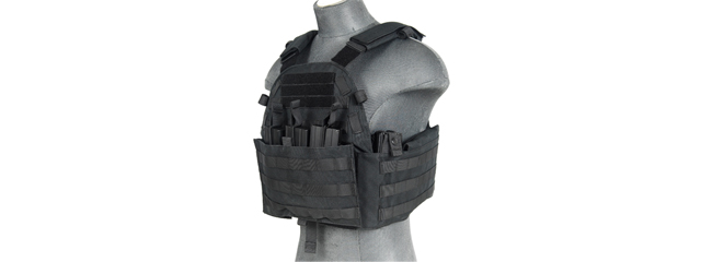 CA-311B2N 1000D NYLON MOLLE AIRSOFT PLATE CARRIER (BLACK)