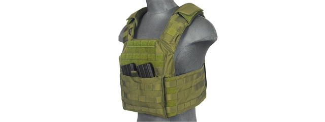 SAPC w/DUAL INNER MAG POUCH + SHOULDER PADS (OD GREEN)