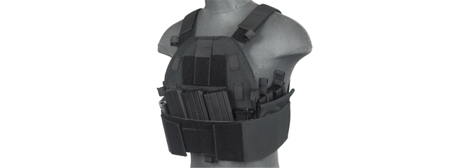 CA-315B SLK Tactical Vest w/ Side Plate Dual-Mag Compartment (Black)