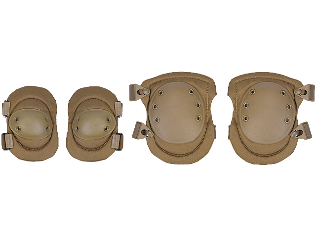 Lancer Tactical CA-329T Tactical Elbow &Knee Pad Set in Tan