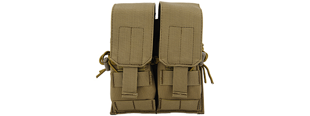 Lancer Tactical CA-358T Dual M4/M16/AK74 Magazine Pouch, Dark Earth