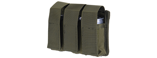 CA-382G TRIPLE MOLLE M203 GRENADE POUCH [1000D NYLON] (OD GREEN)