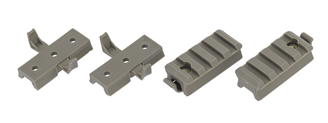 CA-717G HELMET RAIL PLASTIC MOUNT SET (FOLIAGE GREEN)