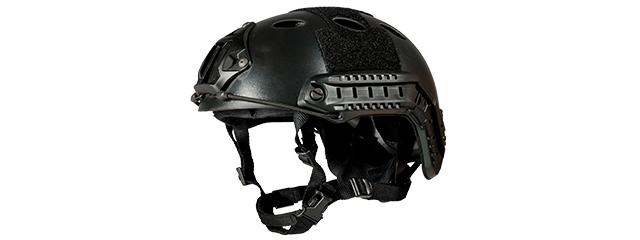 HELMET "PJ" TYPE (COLOR: BLACK) SIZE: MED/LG - Click Image to Close