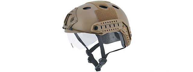 CA-740T HELMET PJ TYPE "BASIC VERSION w/VISOR" (COLOR: DARK EARTH) SIZE: MEDIUM