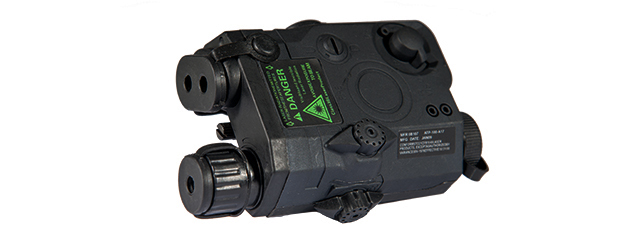 PEQ-15 LA-5 BATTERY CASE + GREEN LASER (COLOR: BLACK)