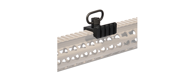 CA-833B 90-DEGREES SIGHT RAIL w/QD SLING RING (COLOR: BLACK) - Click Image to Close