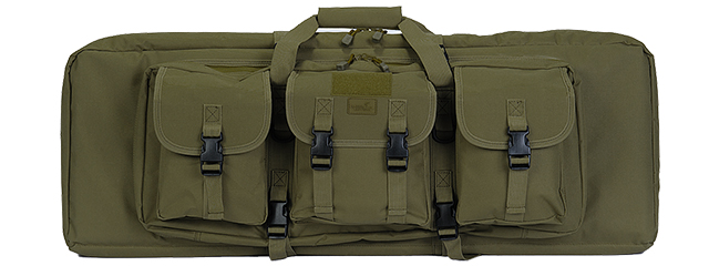 CA-982G 36" DOUBLE GUN BAG (OD GREEN) w/LOCKABLE ZIPPER