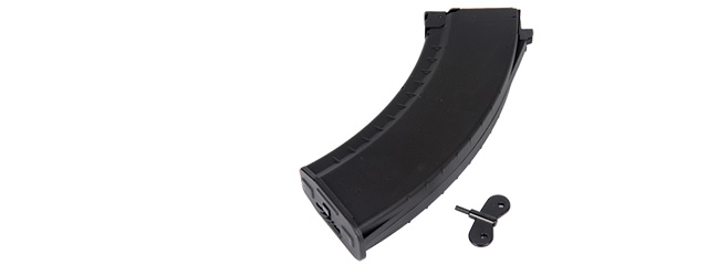 Cyma CM-C47 AKM Hi-Cap ABS Plastic Magazine Black with Winding Key - 550 rds.