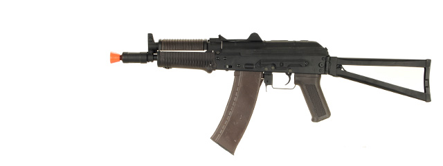 LANCER TACTICAL FULL METAL AKS-74UN VPOWER AIRSOFT AEG RIFLE (BLACK)