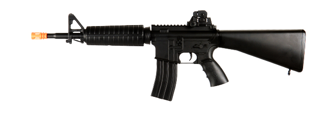 WELL AIRSOFT M4 AEG CARBINE ASSAULT RIFLE FIXED STOCK - BLACK