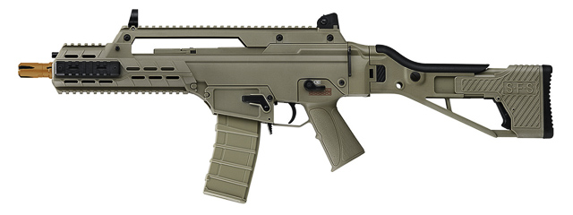 ICS G33 SERIES R36 RIS AIRSOFT GUN ASSAULT RIFLE AEG - TAN