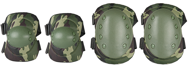 IU-A09 KNEE & ELBOW PAD SET (COLOR: WOODLAND CAMO) - Click Image to Close