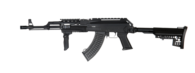 JG AIRSOFT FULL METAL AK47 RAS TCW AEG RIFLE W/ FOREGRIP