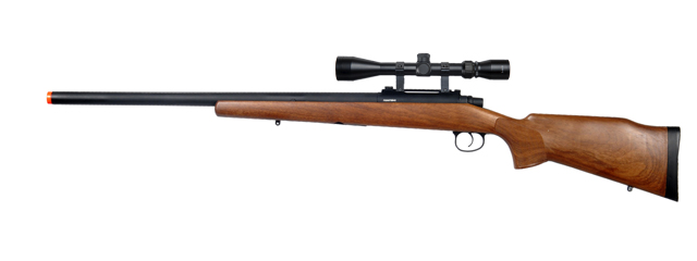 JG JG376WA M70 Bolt Action Rifle w/ Scope, Wood