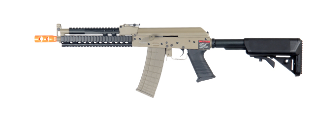 Lancer Tactical LT-11T Beta Project Tactical AK RIS AEG Metal Gear, Plastic Body in Dark Earth