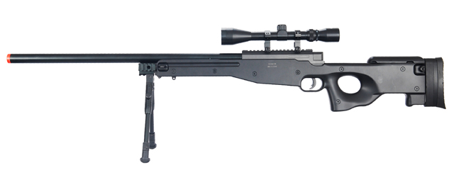 WELLFIRE AIRSOFT L96 AWP SNIPER RIFLE W/ SCOPE AND BIPOD