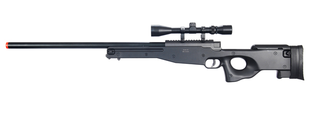 UK ARMS AIRSOFT L96 AWP BOLT ACTION RIFLE W/ SCOPE - BLACK