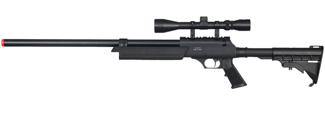 WELL APS SR-2 MODULAR BOLT ACTION AIRSOFT SNIPER RIFLE W/ SCOPE - BLACK