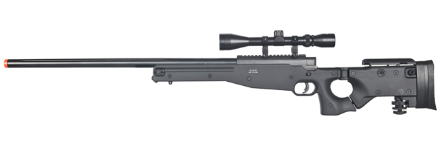 WELL MB08BA L96 AWP BOLT ACTION RIFLE w/FOLDING STOCK & SCOPE (COLOR: BLACK)