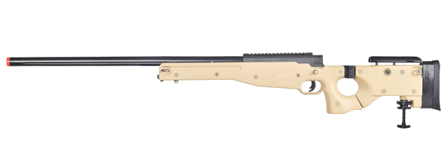 WELL AIRSOFT L96 AWP BOLT ACTION RIFLE W/ FOLDING STOCK - TAN