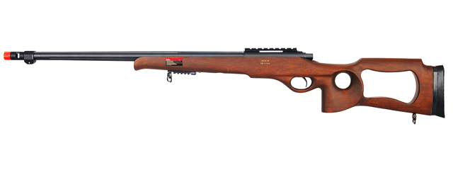 WELL AIRSOFT MB09W BOLT ACTION RIFLE W/ FLUTED BARREL - WOOD