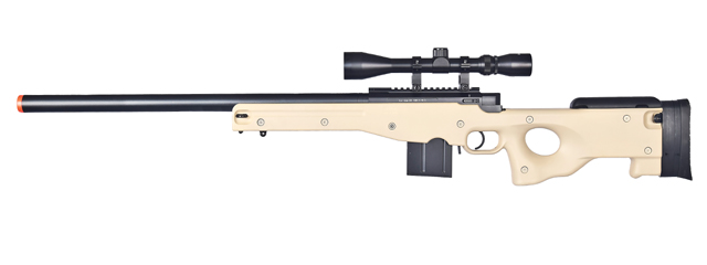 UK ARMS AIRSOFT L96 AWP BOLT ACTION RIFLE W/ SCOPE - TAN